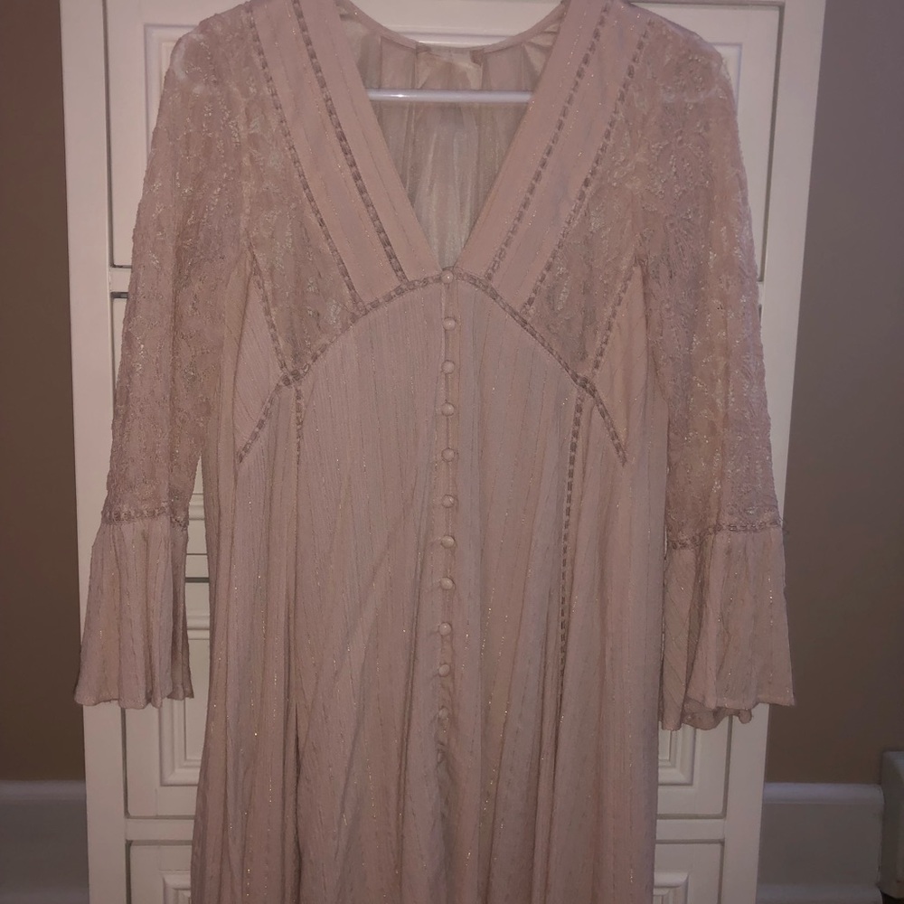 Altar’d State Blush Pink Gold Dress